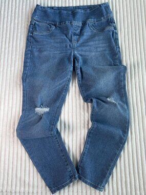 Sonoma Destructed Ripped Jeans High Rise Jeggings Ultra Comfort Waistband 12R